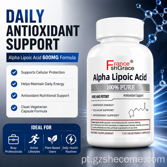 Novidade suporte antioxidante de ácido alfa lipóico Shecome